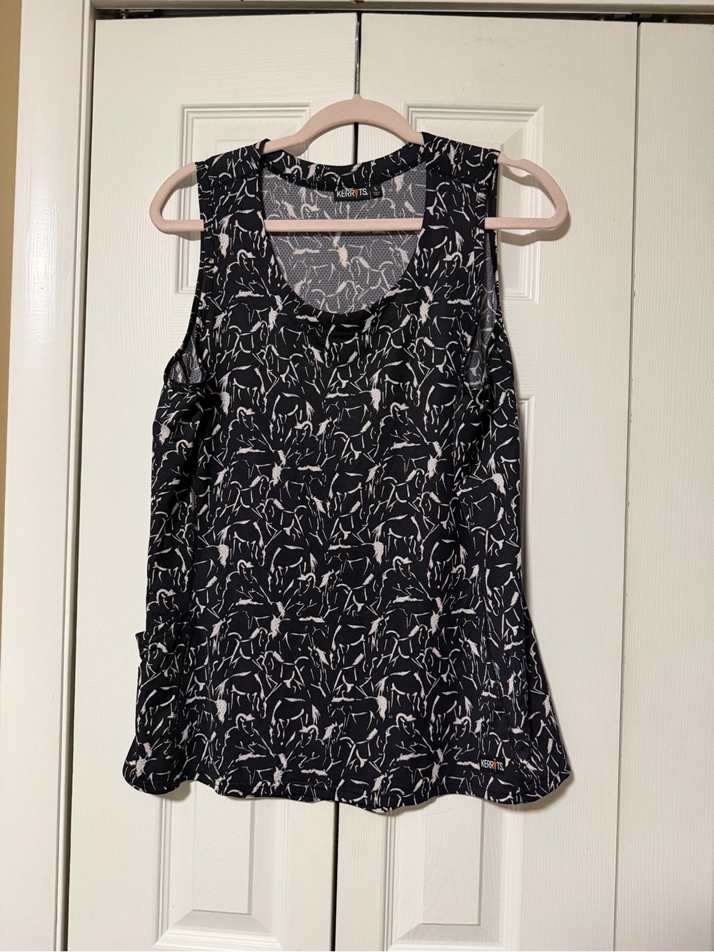 Kerrits Black & White Floral Tank Top